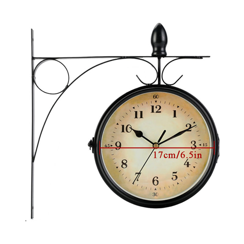 Double-sided wall clock